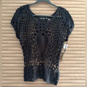 Dolce Cabo Black Crochet Top